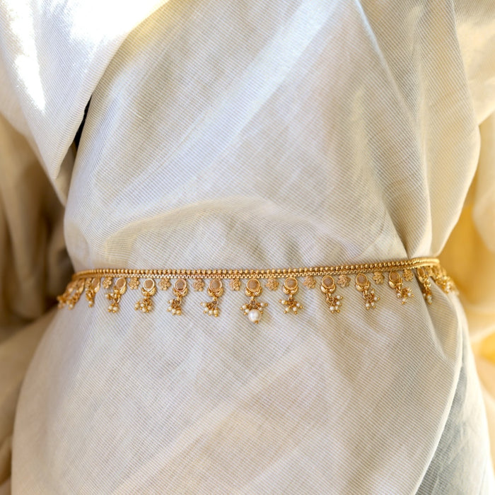 Heritage gold plated pearl waistchain HW34551