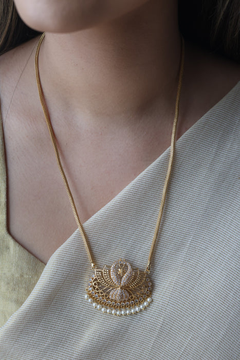 Heritage gold plated short padakam necklace H112