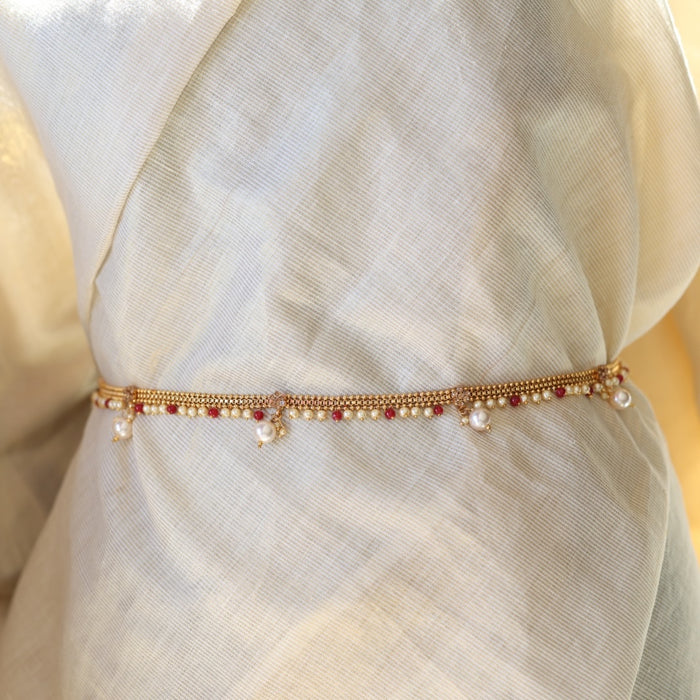 Antique gold and pearl waistchain AW4576