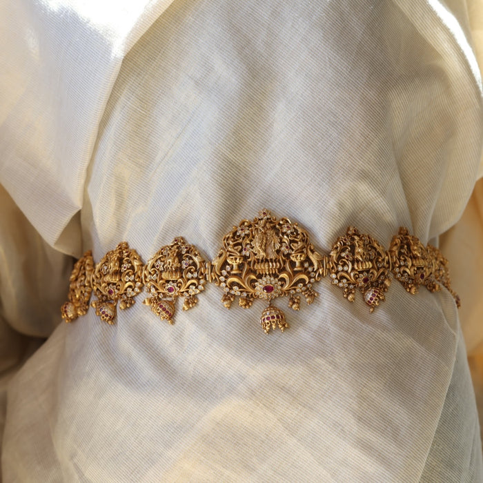 Antique gold temple design waistchain AW4579