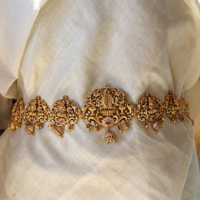 Antique gold temple design waistchain AW4579