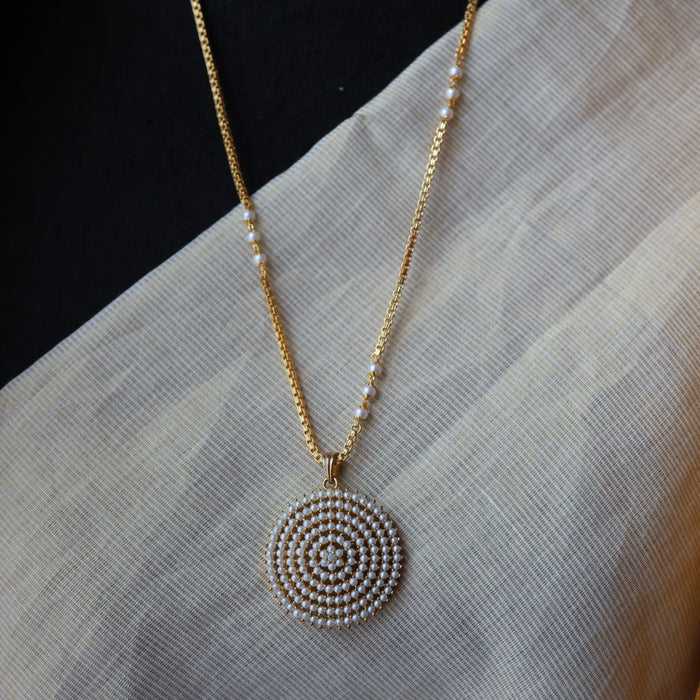 Heritage gold plated pendant long necklace HP4434