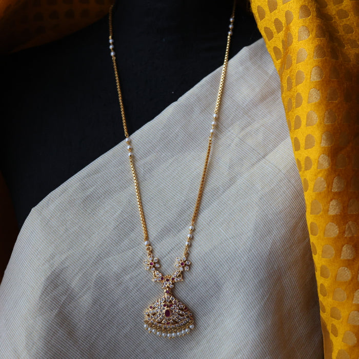 Heritage gold plated gold padakam necklace HP2011