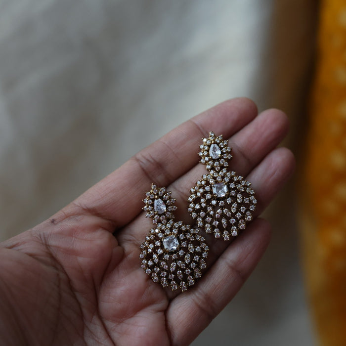 Victorian ruby stone long necklace with earrings V7923