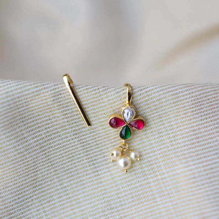 Classic Kundan Floral Bugadi Style Earrings AS7644