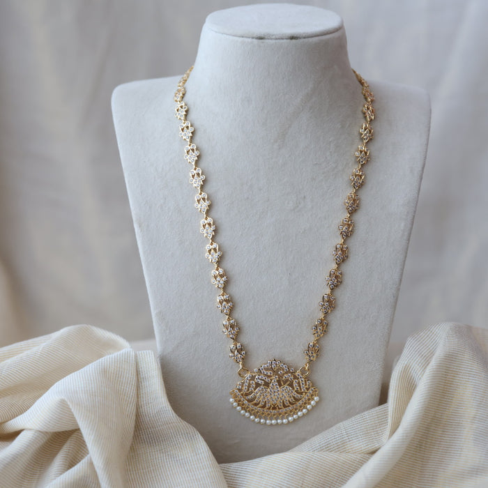 Heritage gold plated padakam long necklace HP78