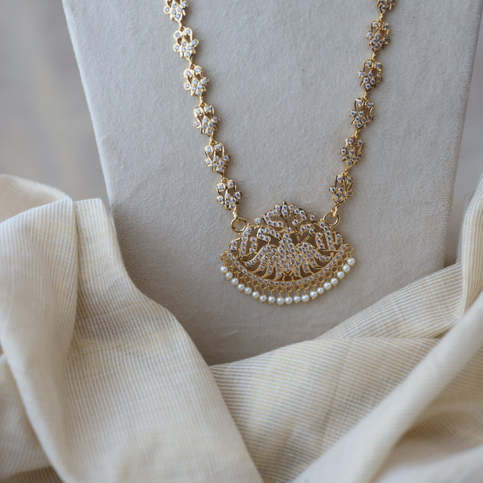 Heritage gold plated padakam long necklace HP78