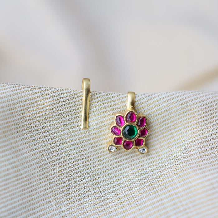 Classic Kundan Floral Bugadi Style Earrings AS7645