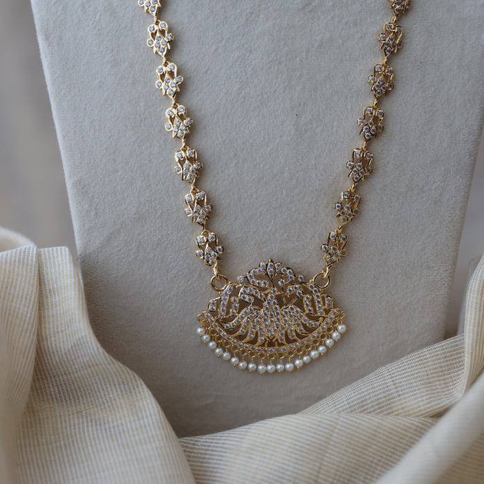 Heritage gold plated padakam long necklace HP78