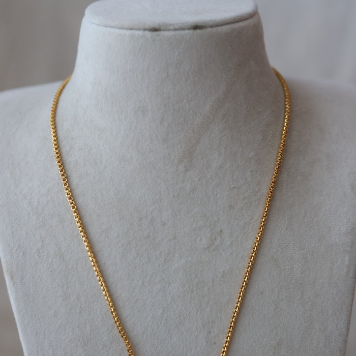 Heritage gold plated pendant long chain necklace HC78911