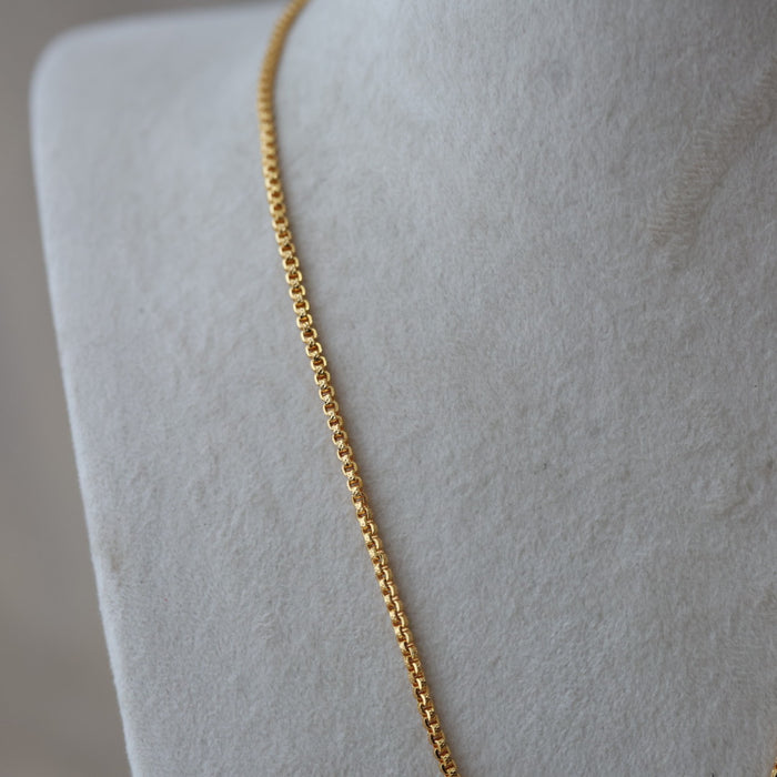 Heritage gold plated pendant long chain necklace HC78911