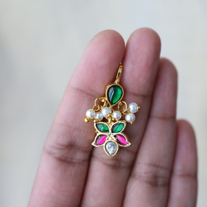 Classic Kundan Floral Bugadi Style Earrings AS7646