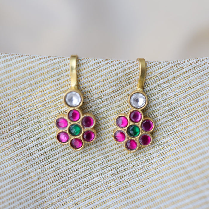 Classic Kundan Floral Bugadi Style Earrings AS7647