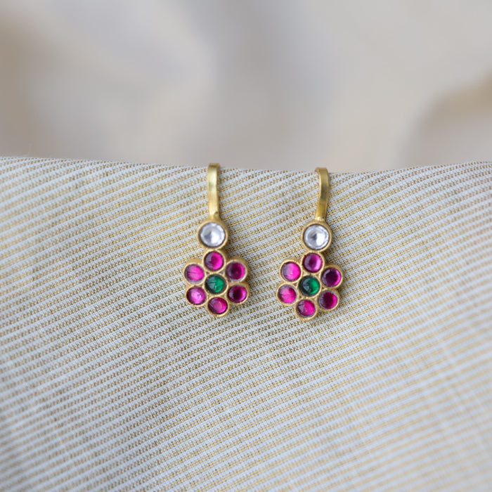 Classic Kundan Floral Bugadi Style Earrings AS7647