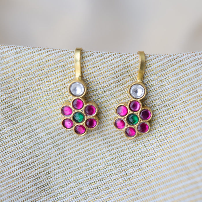 Classic Kundan Floral Bugadi Style Earrings AS7647