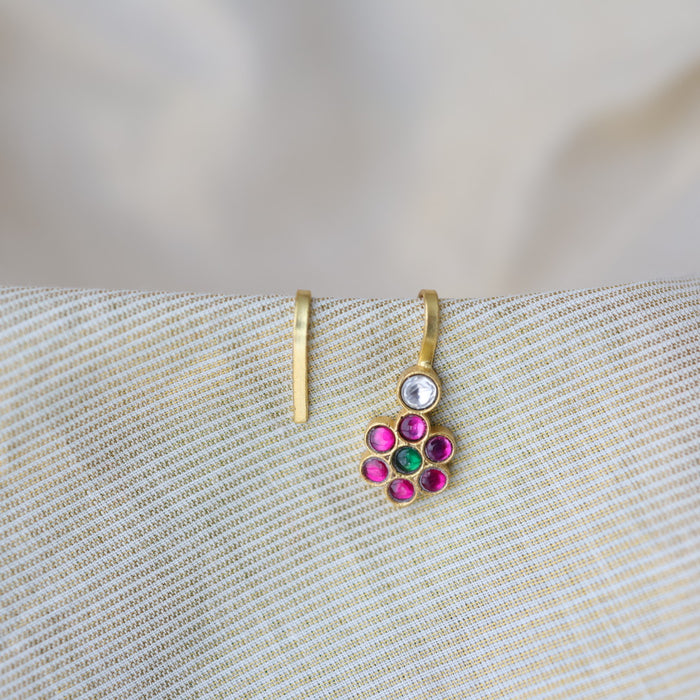 Classic Kundan Floral Bugadi Style Earrings AS7647