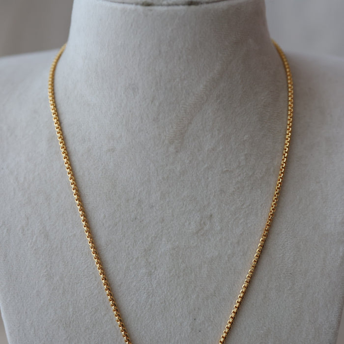 Heritage gold plated pendant long chain necklace HC1356