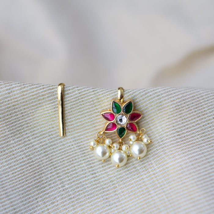 Classic Kundan Floral Bugadi Style Earrings AS7648