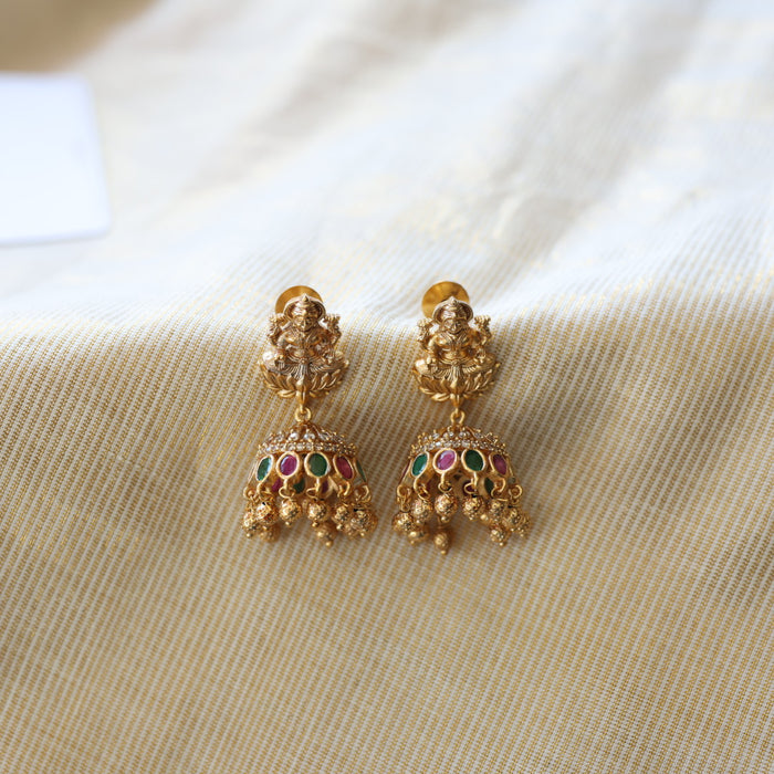 Antique temple design jumka earrings  AJ412