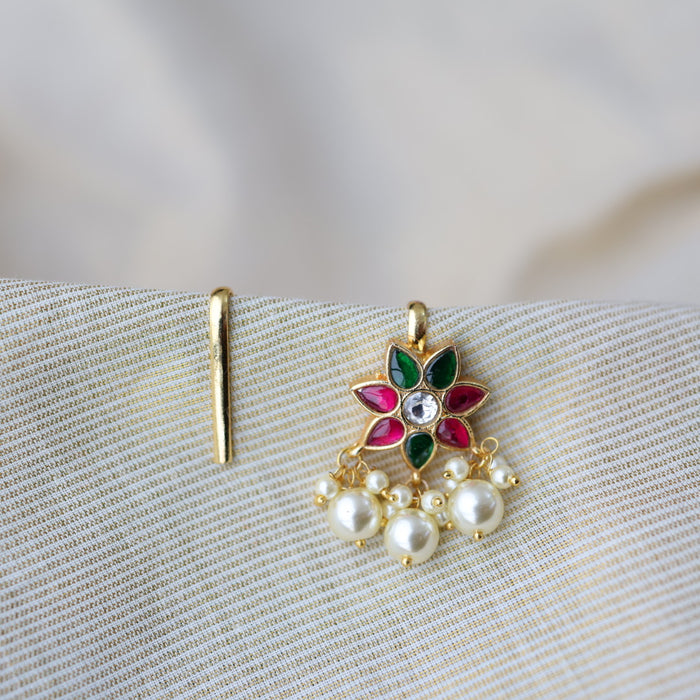 Classic Kundan Floral Bugadi Style Earrings AS7648
