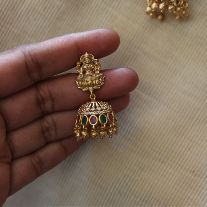 Antique temple design jumka earrings  AJ412