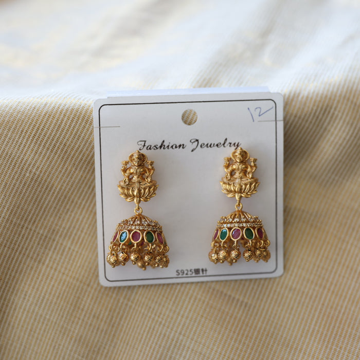 Antique temple design jumka earrings  AJ412