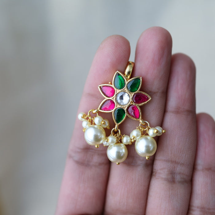 Classic Kundan Floral Bugadi Style Earrings AS7648