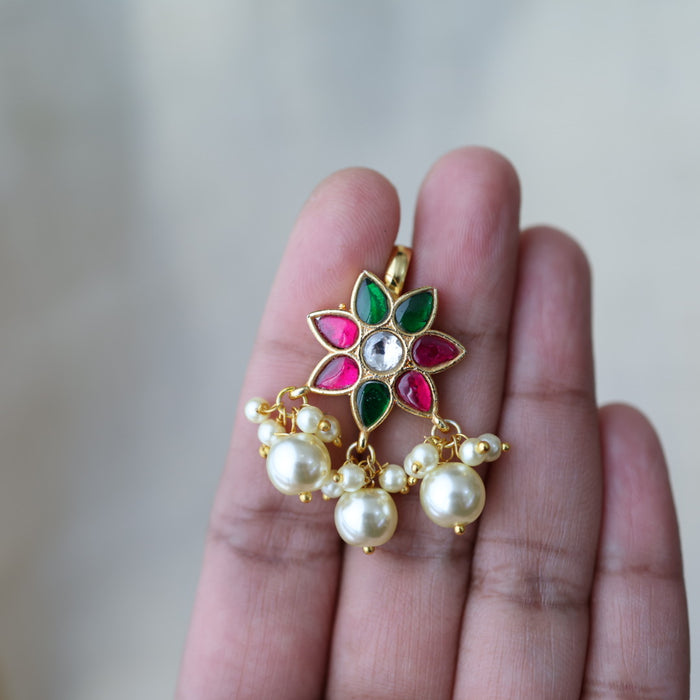 Classic Kundan Floral Bugadi Style Earrings AS7648