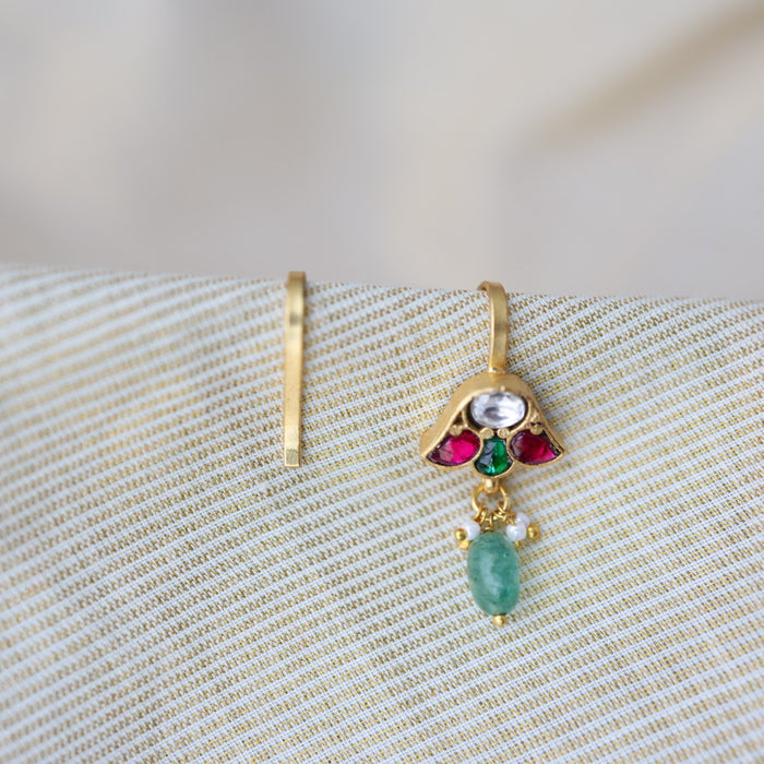 Classic Kundan Floral Bugadi Style Earrings AS7650