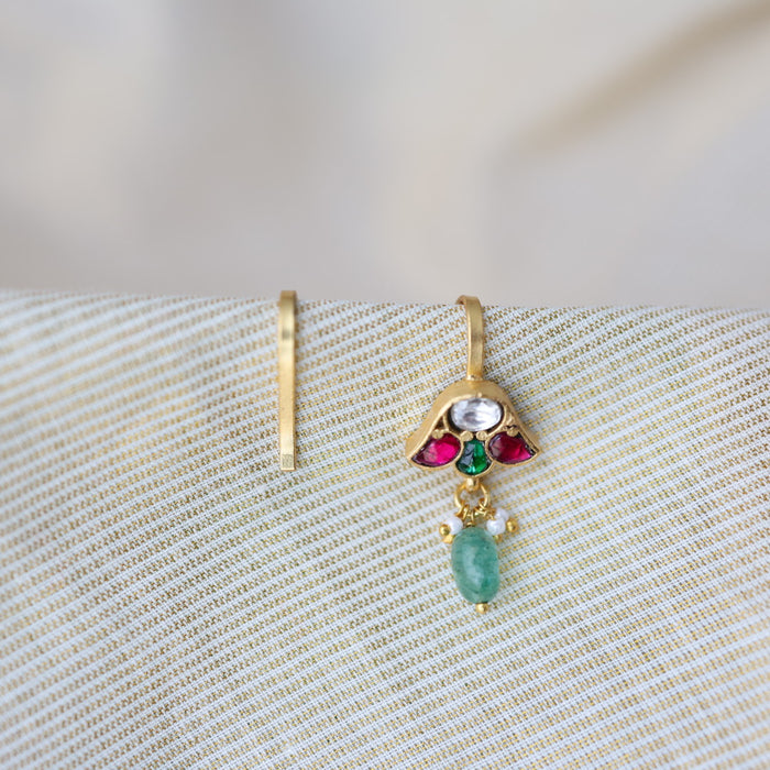 Classic Kundan Floral Bugadi Style Earrings AS7650