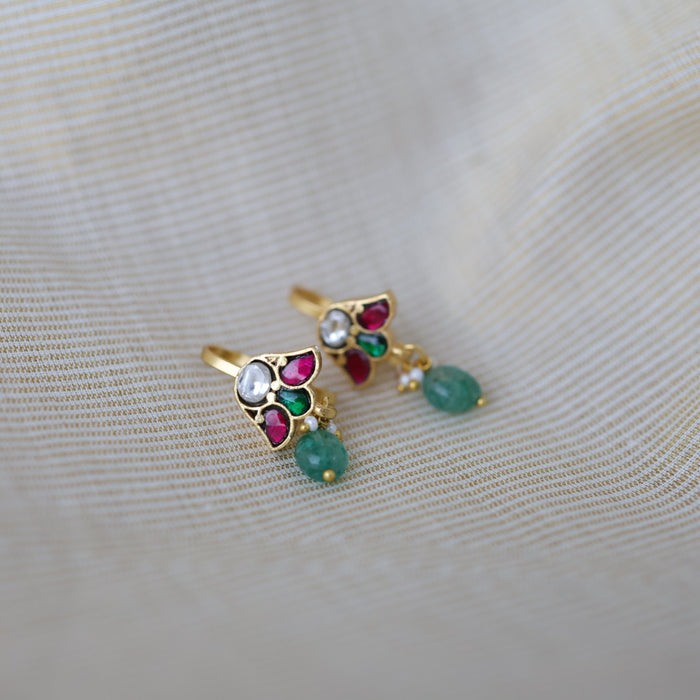 Classic Kundan Floral Bugadi Style Earrings AS7650