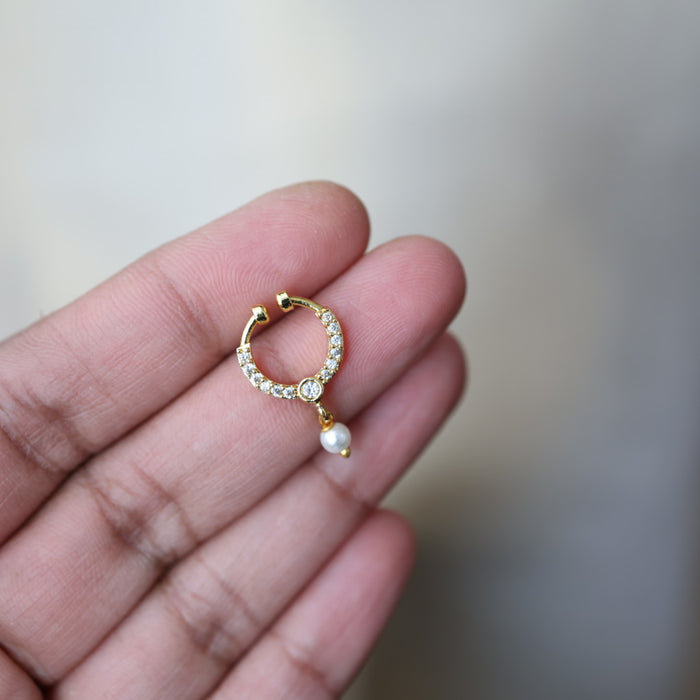 Minimalist Septum Nose Pin | Elegant Ethnic & Contemporary Nose Jewelry HN124