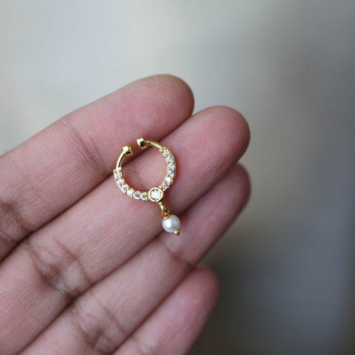 Minimalist Septum Nose Pin | Elegant Ethnic & Contemporary Nose Jewelry HN124