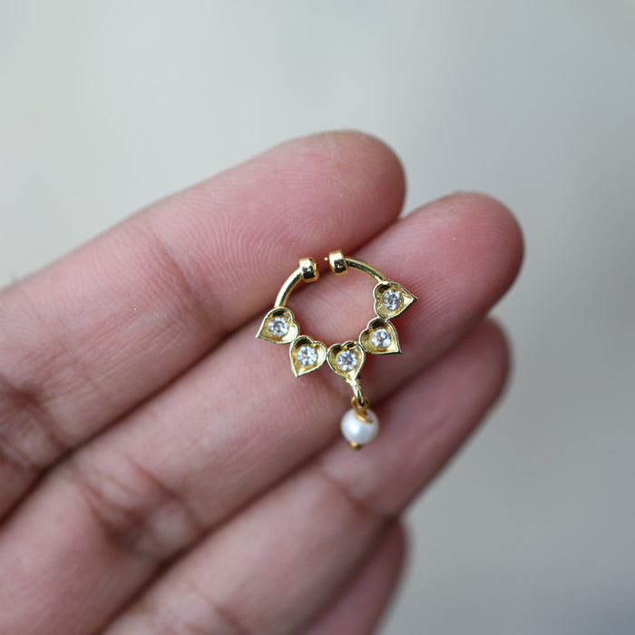 Minimalist Septum Nose Pin | Elegant Ethnic & Contemporary Nose Jewelry HN125