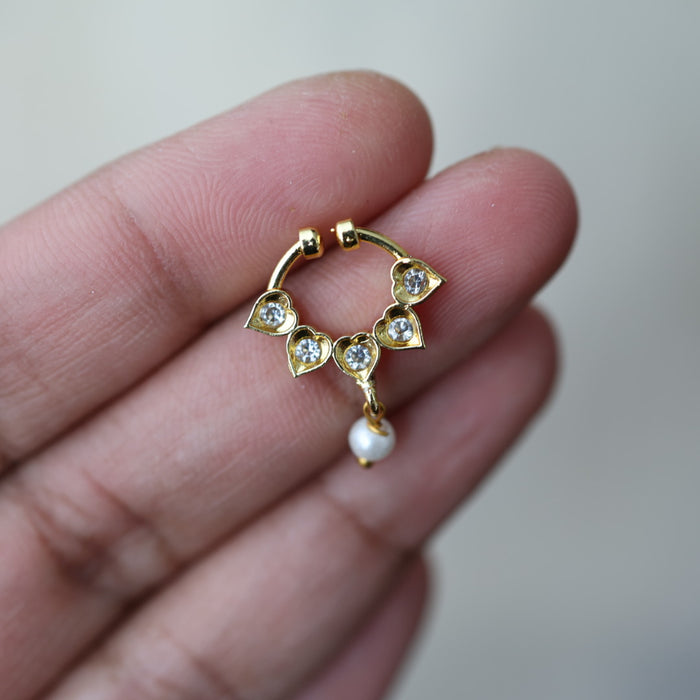 Minimalist Septum Nose Pin | Elegant Ethnic & Contemporary Nose Jewelry HN125
