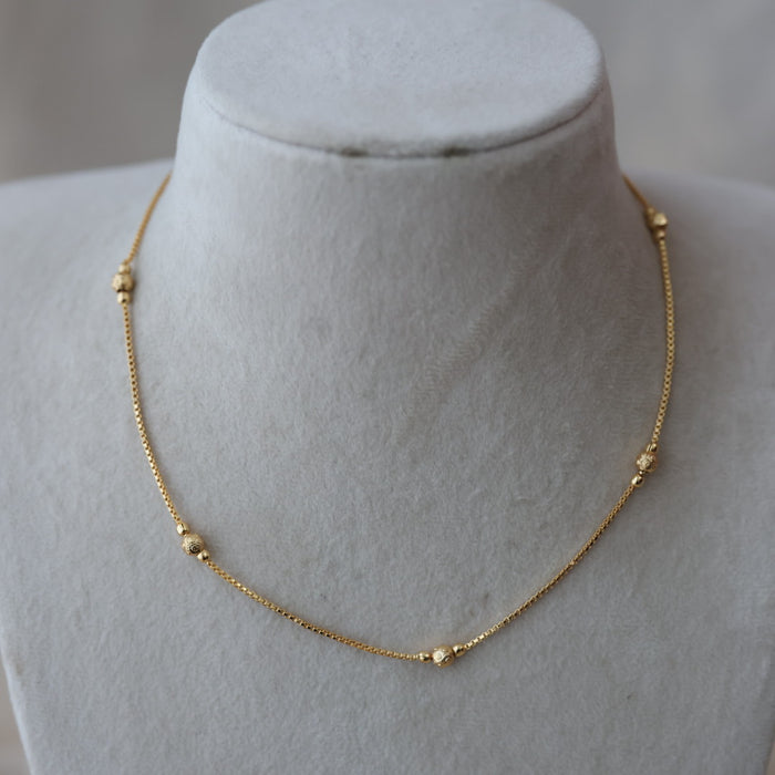 Heritage gold plated simple short chain HC755