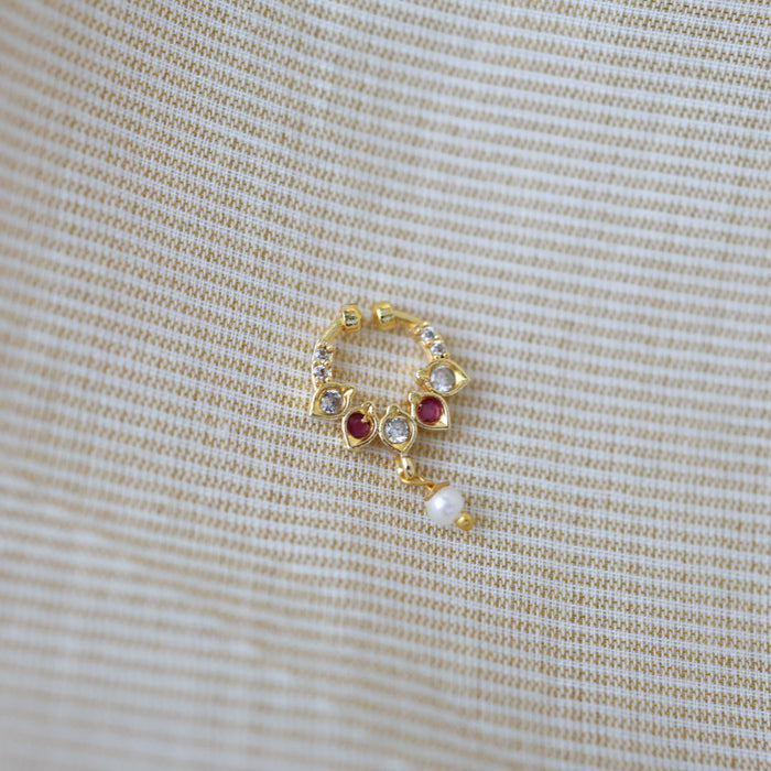 Minimalist Septum Nose Pin | Elegant Ethnic & Contemporary Nose Jewelry HN129