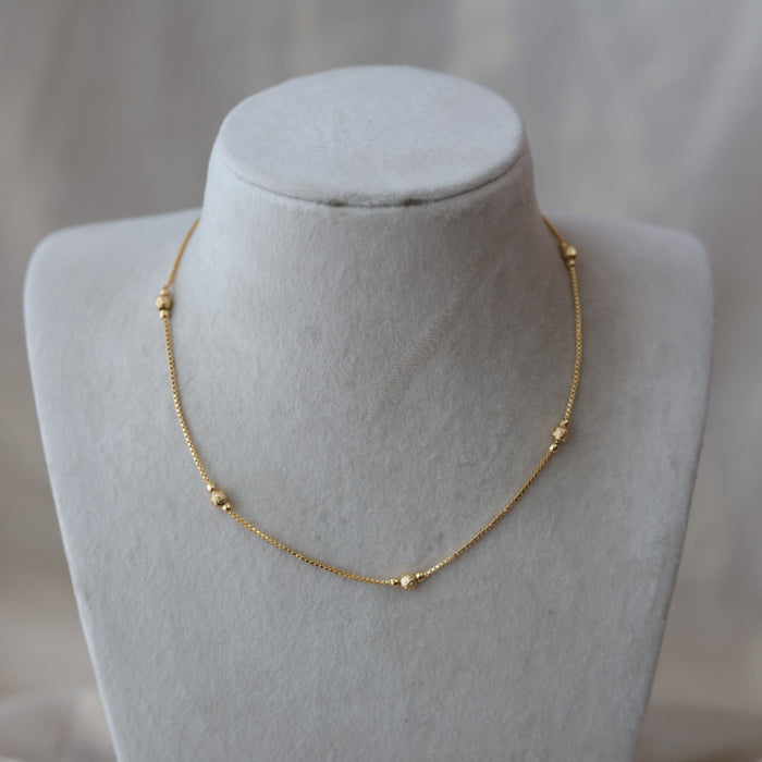 Heritage gold plated simple short chain HC755