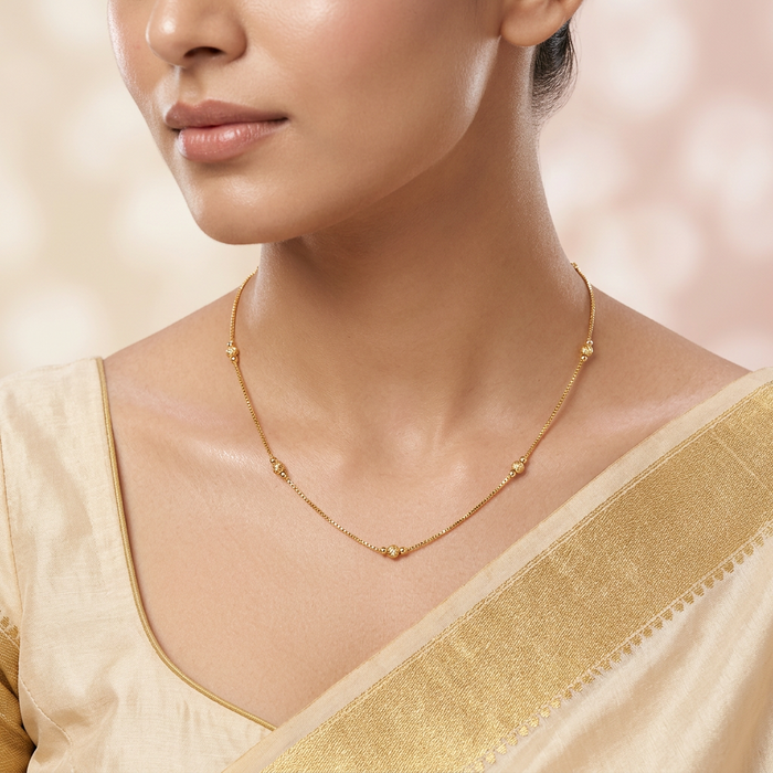 Heritage gold plated simple short chain HC755