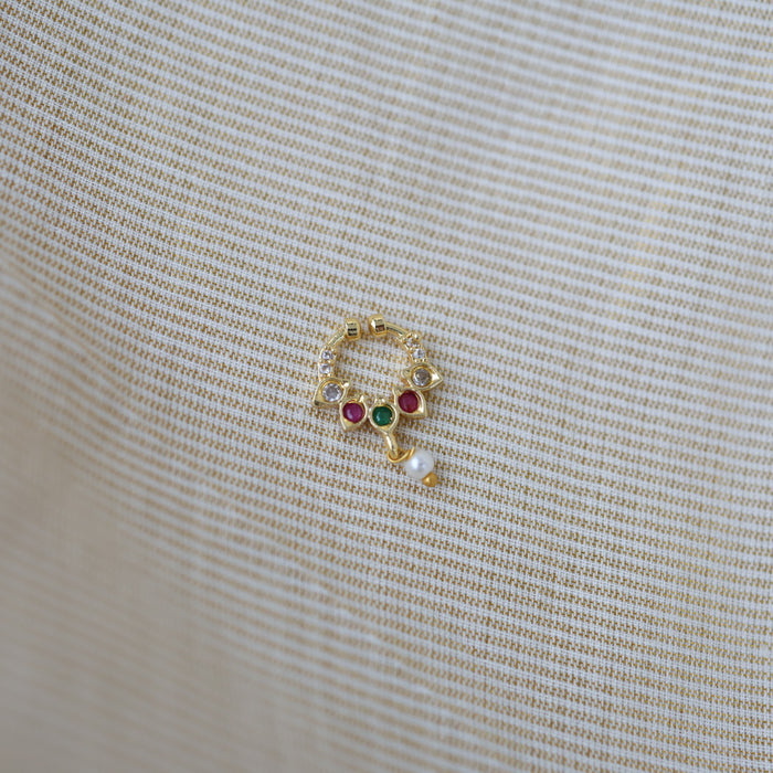 Minimalist Septum Nose Pin | Elegant Ethnic & Contemporary Nose Jewelry HN130