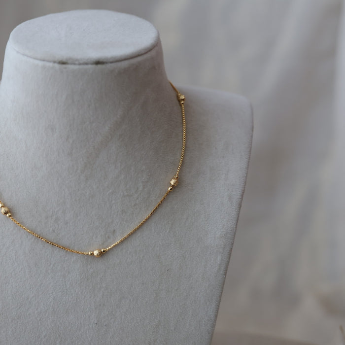 Heritage gold plated simple short chain HC755