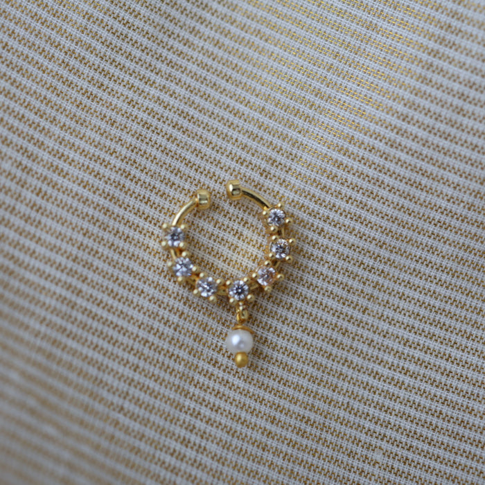 Minimalist Septum Nose Pin | Elegant Ethnic & Contemporary Nose Jewelry HN131