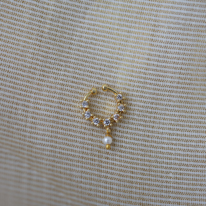 Minimalist Septum Nose Pin | Elegant Ethnic & Contemporary Nose Jewelry HN131