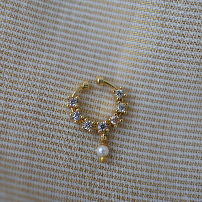 Minimalist Septum Nose Pin | Elegant Ethnic & Contemporary Nose Jewelry HN131