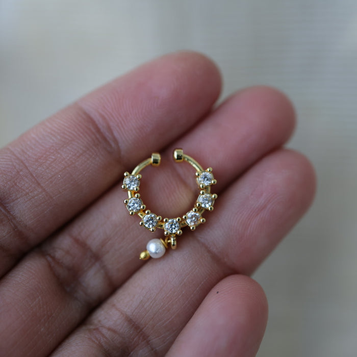 Minimalist Septum Nose Pin | Elegant Ethnic & Contemporary Nose Jewelry HN131