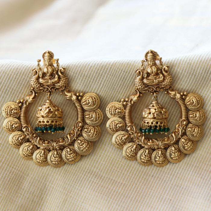 Antique temple design flat earrings  AD429