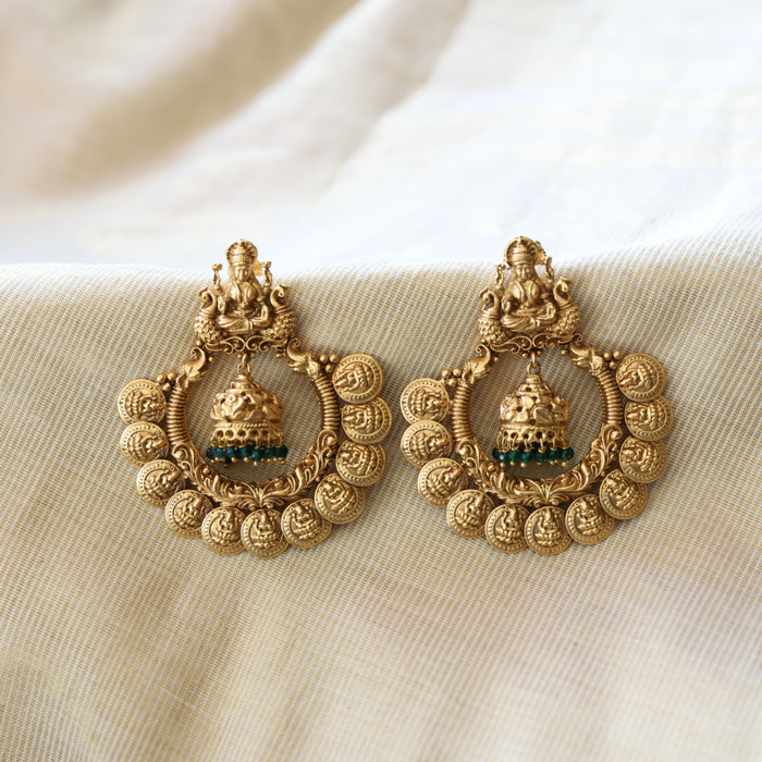Antique temple design flat earrings  AD429
