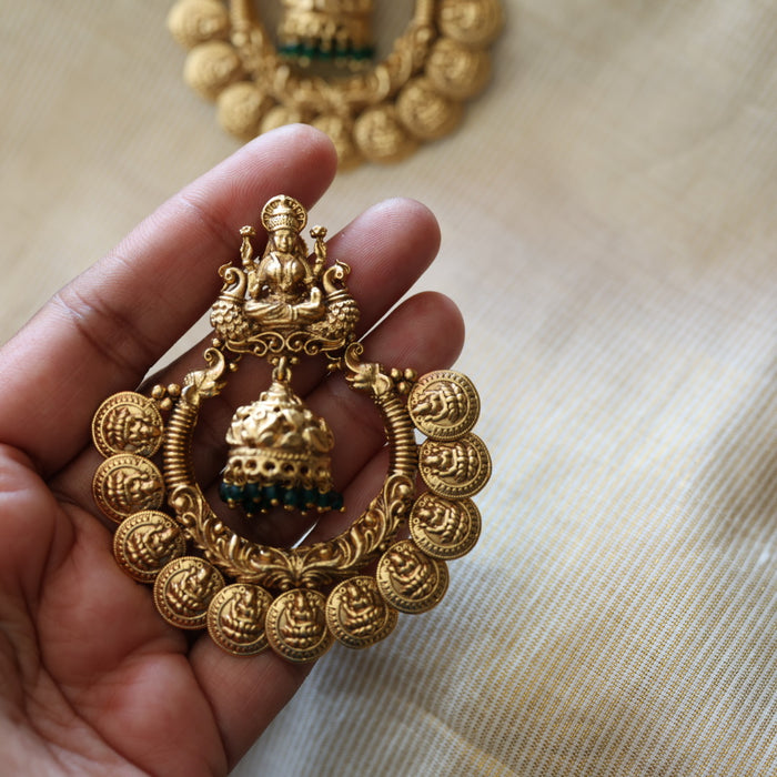 Antique temple design flat earrings  AD429