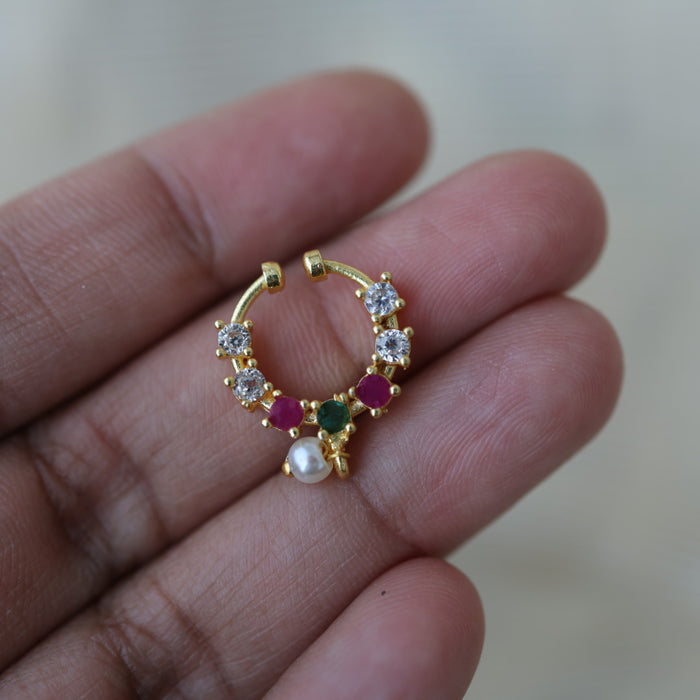 Minimalist Septum Nose Pin | Elegant Ethnic & Contemporary Nose Jewelry HN134