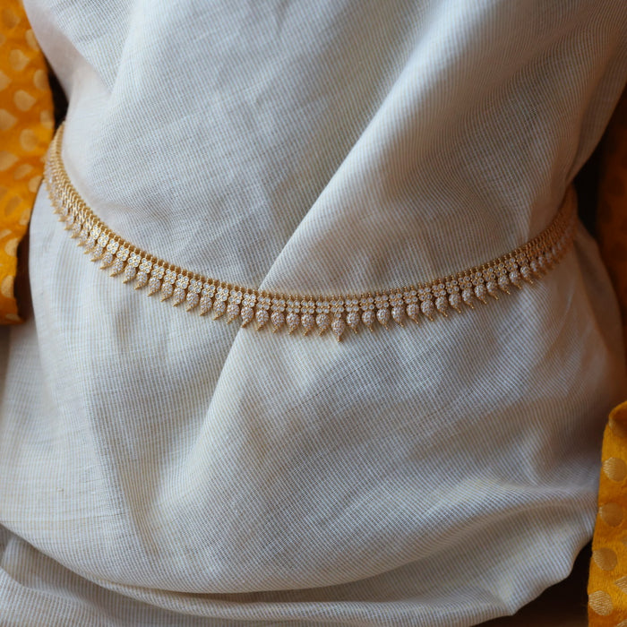 Heritage gold white stone mango waistchain HW10056